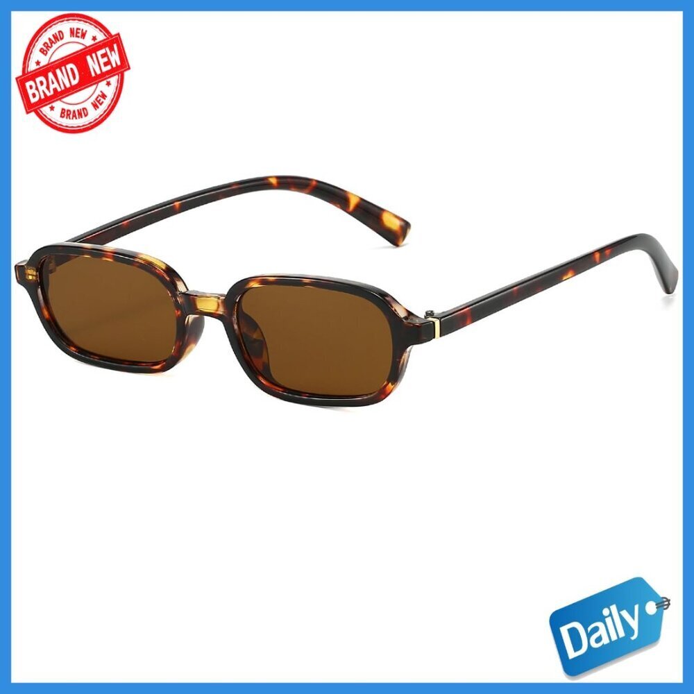 Retro Rectangle Sunglasses Small Narrow Frame UV400 Protection